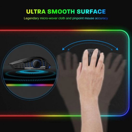 Килимок для мишки GMS WT-5 з RGB підсвічуванням від USB (80*30*0,4 см)