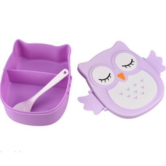 Детский ланч бокс Bento Совушка Фиолетовый