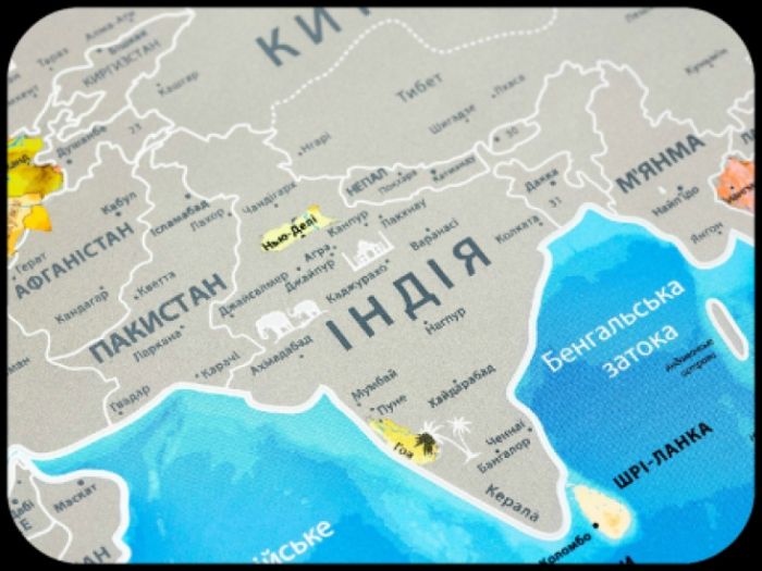 Скретч карта Discovery Maps World на украинском языке