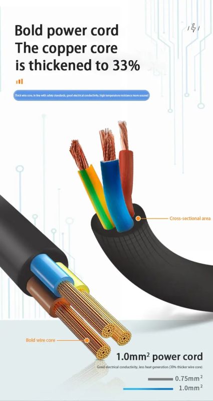 Сетевой фильтр-удлинитель 3 розетки 4USB и Type-C Port 3m Black