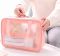Набір прозорих сумок-косметичок Washbag Pink 30см 26см 20см