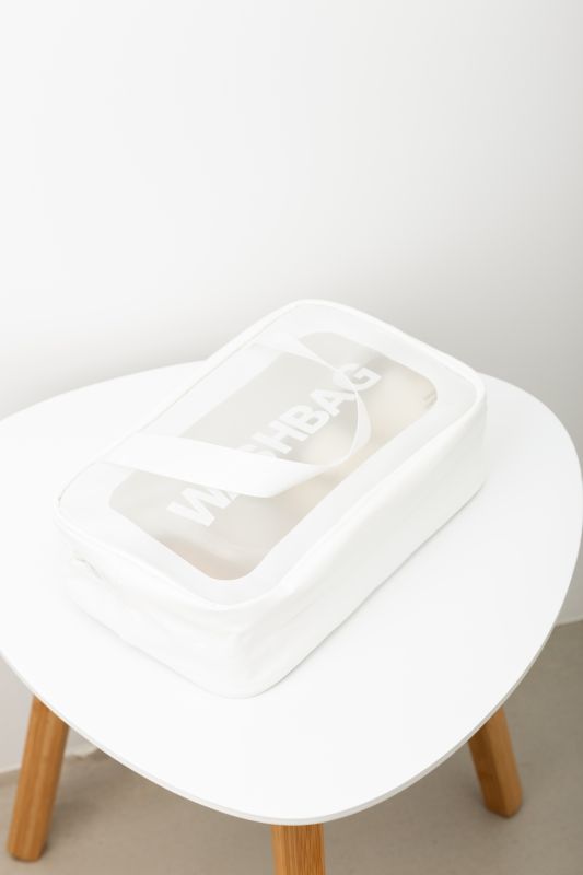 Прозора сумка-косметичка з ручками Washbag White 25см