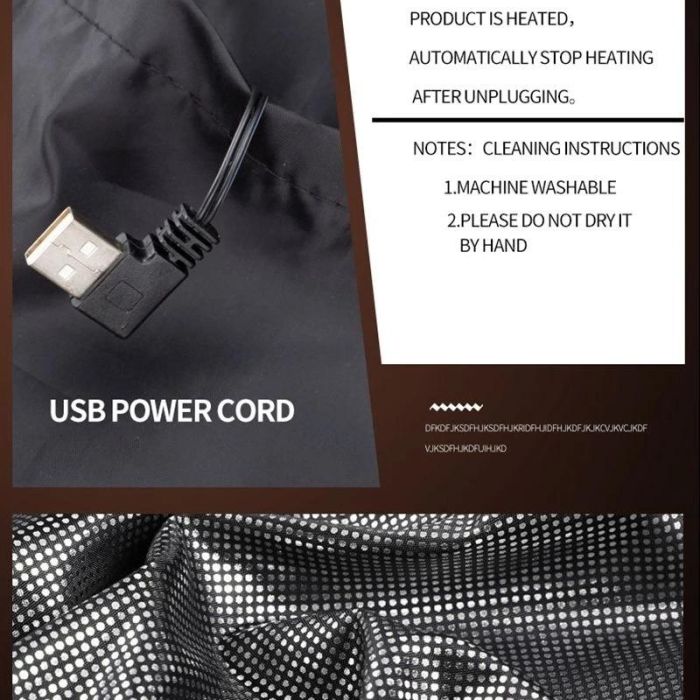 Теплий жилет з підігрівом від USB унісекс розмір XXL