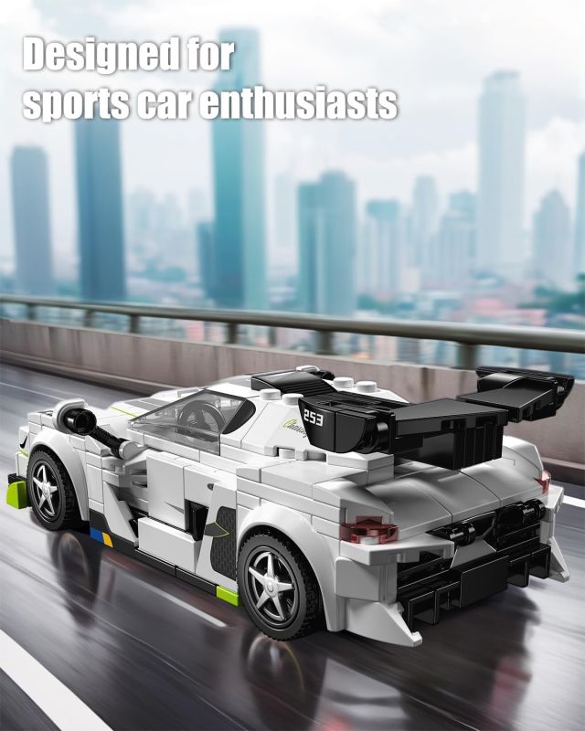 Конструктор гоночна машинка 335 деталей Racing Car Speed Champions Koenigsegg Jesko