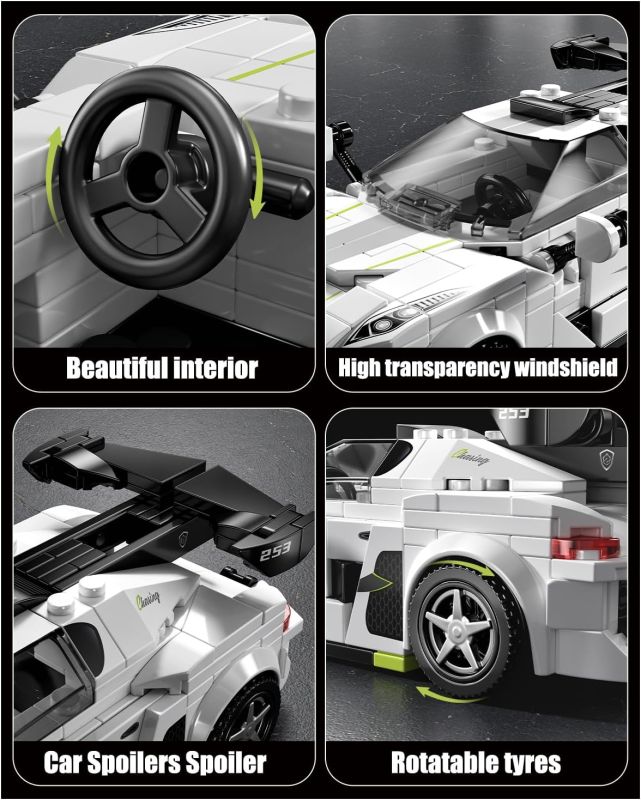 Конструктор гоночна машинка 335 деталей Racing Car Speed Champions Koenigsegg Jesko