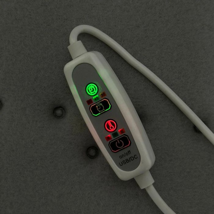 Usb подушка з підігрівом на стілець або крісло в автомобіль 3 режими 45см з таймером відключення