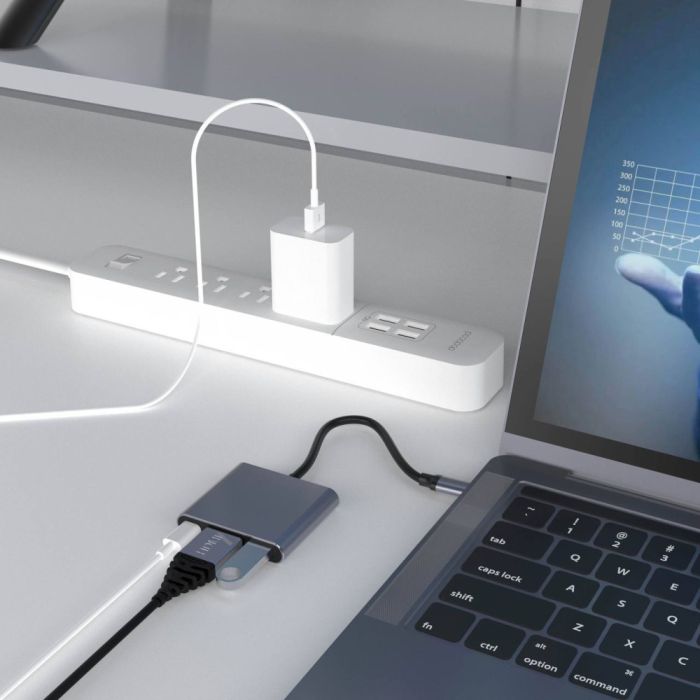 Hub адаптер з Type-c HDMI 3in1 для ПК DVD HDTV (для відображення медіа файлів на ТБ)
