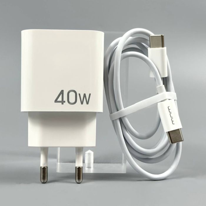 Зарядний пристрій USB-C блок живлення 40W з кабелем Type-C Type-C