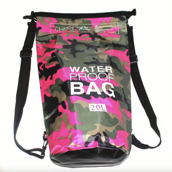 Водонепроникна сумка 20 л камуфляж Рожевий waterproof bag