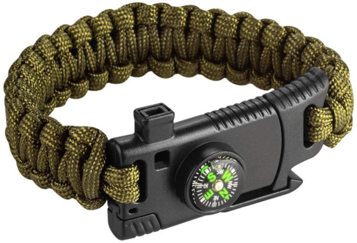 Браслет виживання 5 в 1 PARACORD (Alop) пряжка, що застібається, фіксує браслет на руці, що містить зазубрений міні-ніж свисток і кремінь з магнієм