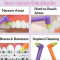Монопучкова зубна щітка набір 5 шт для брекетів імплантів коронок та ретельного чищення зубів