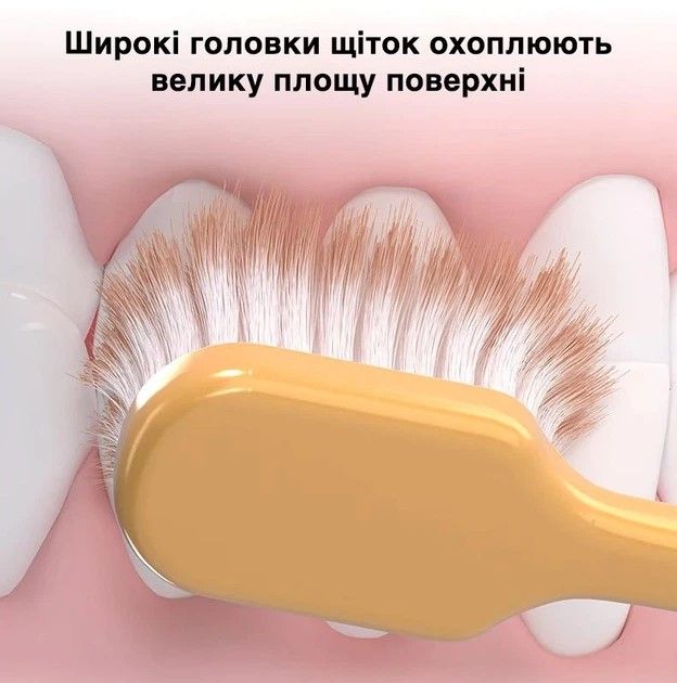 Набір зубних щіток 6 шт Lanshare, ефективне чищення зубів