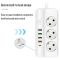 Мережевий фільтр-подовжувач 3 розетки 4USB Type-C Port 3m Glanse