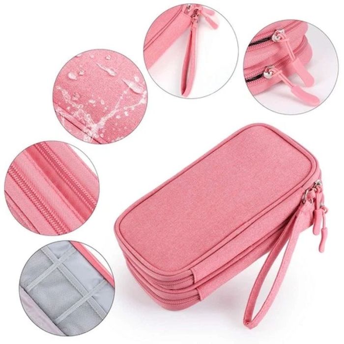 Органайзер чохол Mini Bag для гаджетів та зарядних пристроїв Pink