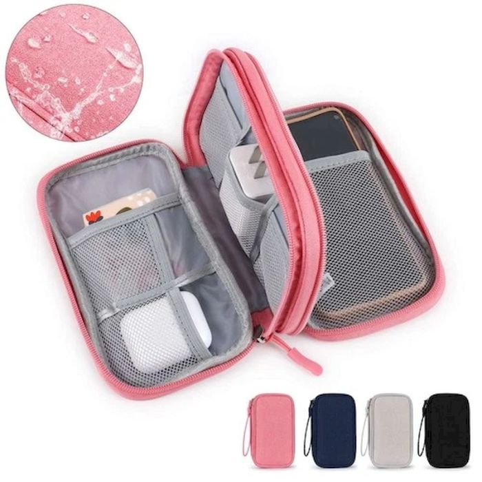 Органайзер чохол Mini Bag для гаджетів та зарядних пристроїв Pink