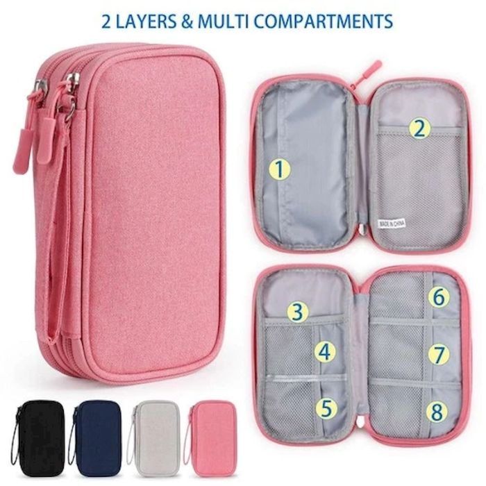 Органайзер чохол Mini Bag для гаджетів та зарядних пристроїв Pink