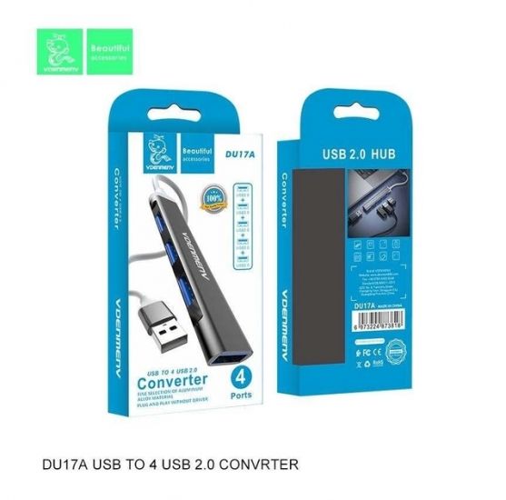 Розгалужувач USB 3.0 хаб 4 порти Black