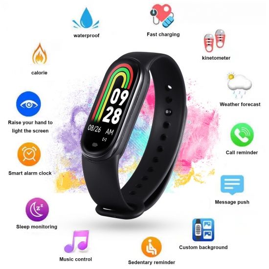 Фитнес браслет Smart Band M8 шагомер, измерение давления и пульса