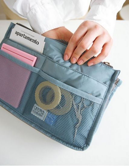 Органайзер сумка в сумку Bag in bag maxi голубой
