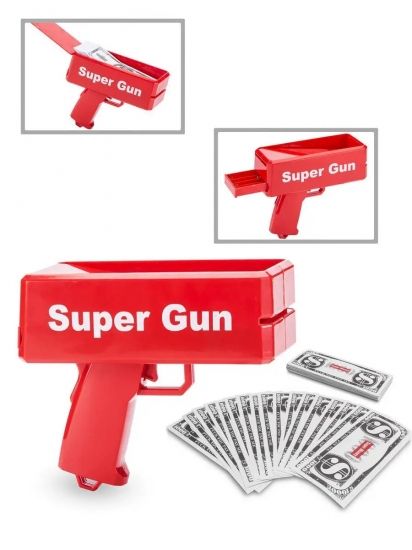 Пістолет, який стріляє грошима Super Money Gun