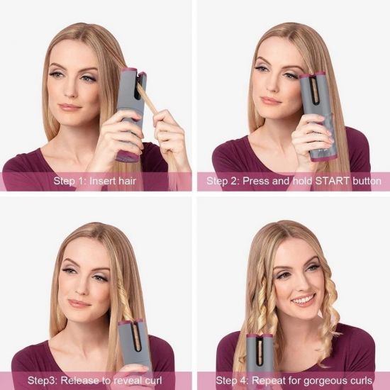 Автостайлер для локонів 3/4 дюймовий Hair Curler Automatic (Білий)