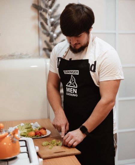 Фартух Danger men cooking (Чорний)