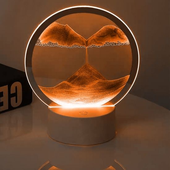 Нічник 3D з Led підсвічуванням 7 режимів золотий пісок