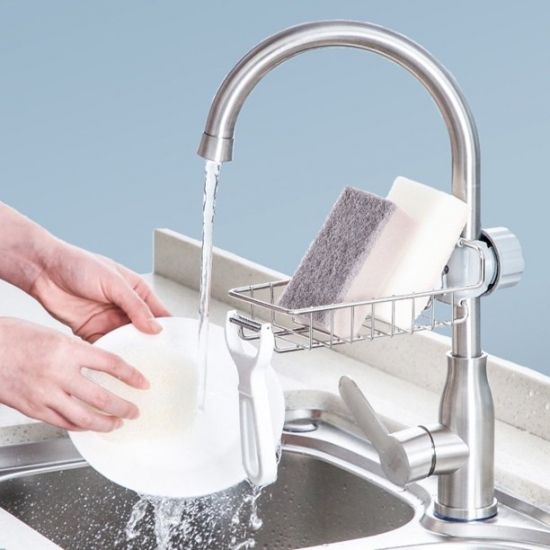 Підвісний тримач із кріпленням за кран для губок та мила