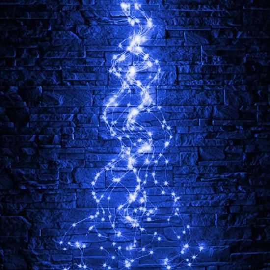 Гірлянда світлодіодна роса кінський хвіст дроту 400 LED (синій) від USB