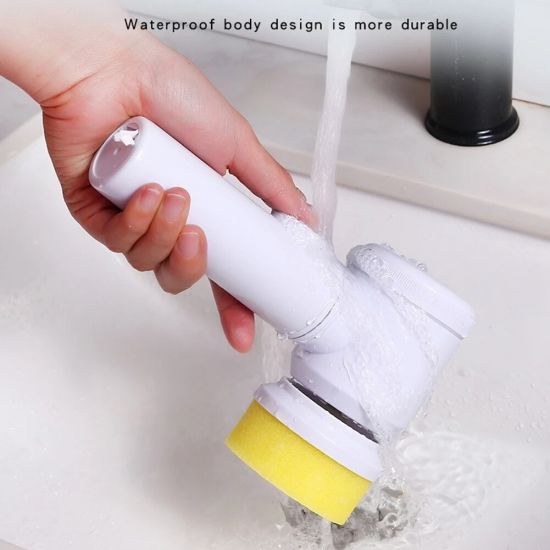 Електрична щітка для миття посуду із насадками Magic Brush. Багатофункціональна акумуляторна щітка для збирання 3в1