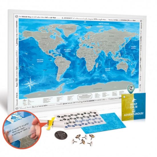 Скретч карта Discovery Map World на английском языке