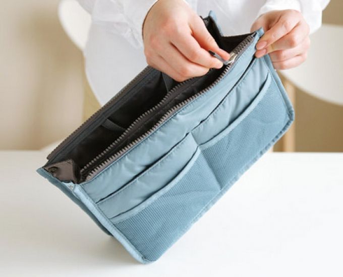 Органайзер сумка в сумку Bag in bag maxi голубой