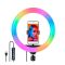 Кільцева світлодіодна лампа RGB для професійної зйомки Soft Ring Light 26см