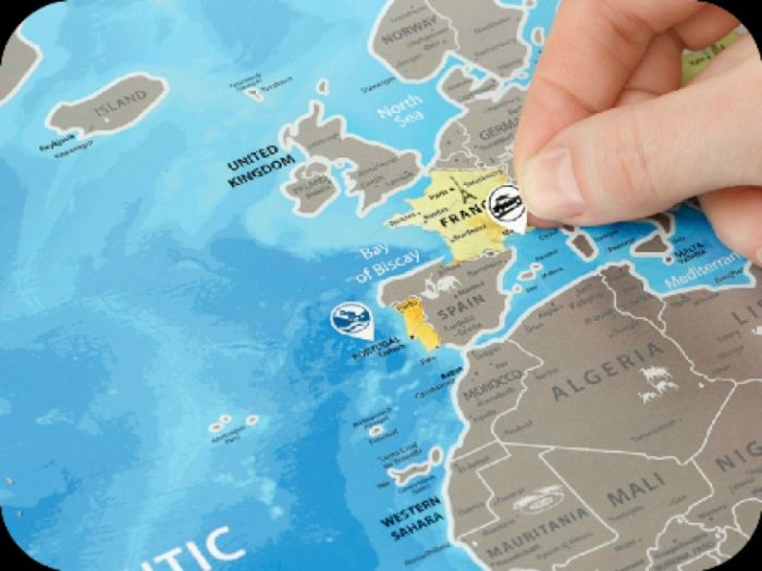 Скретч карта Discovery Map World на английском языке