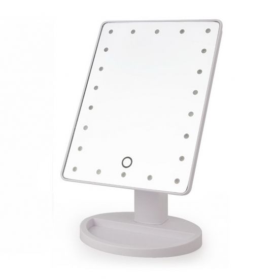 Настільне дзеркало з  16 LED підсвічуванням Large LED Mirror Pink