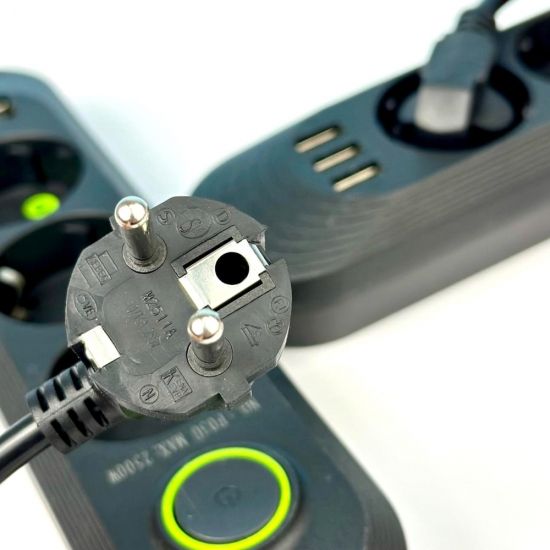 Мережевий фільтр-подовжувач 3 розетки 3USB 3m