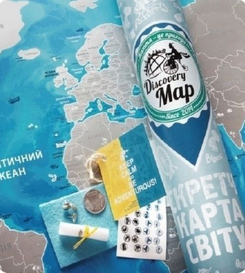 Скретч карта Discovery Maps World українською мовою
