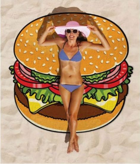 Пляжний килимок Hamburger 143см