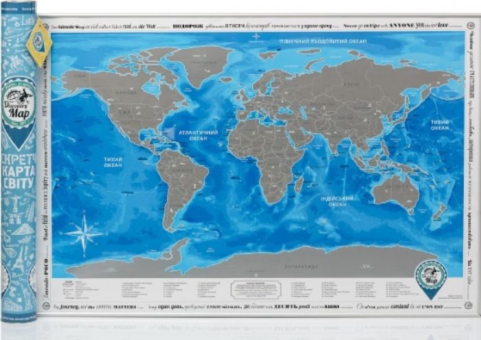 Скретч карта Discovery Maps World українською мовою