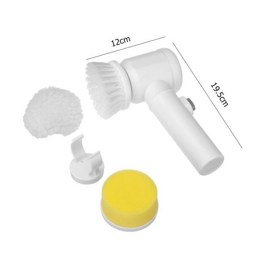 Електрична щітка для миття посуду із насадками Magic Brush. Багатофункціональна акумуляторна щітка для збирання 3в1