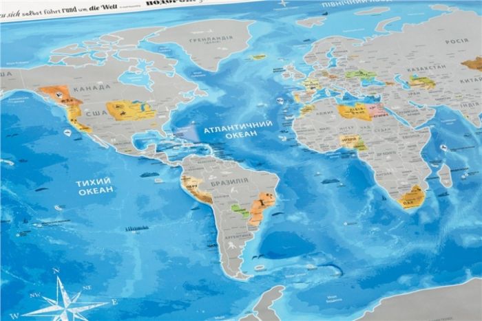Скретч карта Discovery Maps World українською мовою
