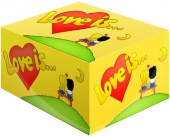Блок жвачка Love is... Кокос-Ананас