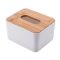 Бокс для салфеток Tissue c бамбуковой крышкой Small 16см