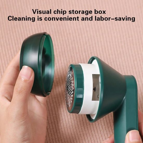 Бездротова машинка Lemex Lint Trimmer з USB-зарядкою для видалення катишок, зелена