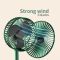 Складаний вентилятор аккумуляторний на ніжці Telescopic Folding Fan з USB зарядкою Green