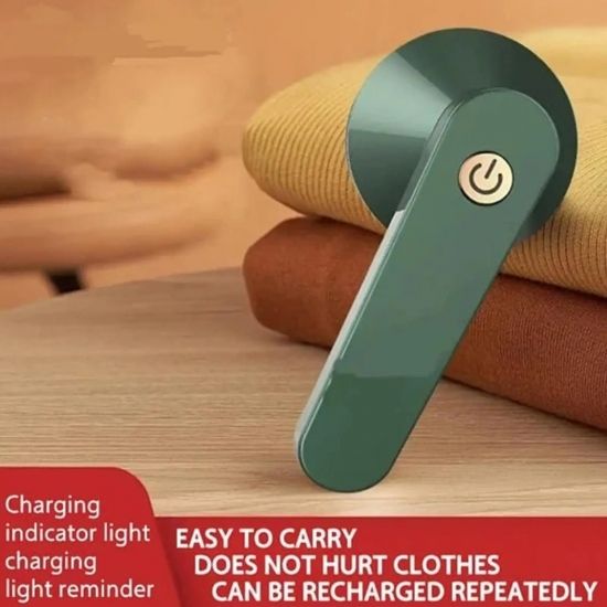 Бездротова машинка Lemex Lint Trimmer з USB-зарядкою для видалення катишок, зелена