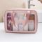 Прозора сумка-косметичка Washbag Big Pink 30см