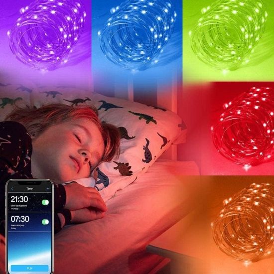 Світлодіодна гірлянда з Bluetooth та пультом RGB 10м