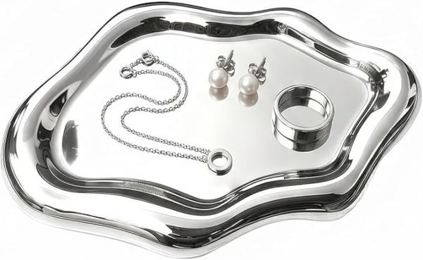 Декоративна підставка для прикрас та аксесуарів у формі хмари, Silver