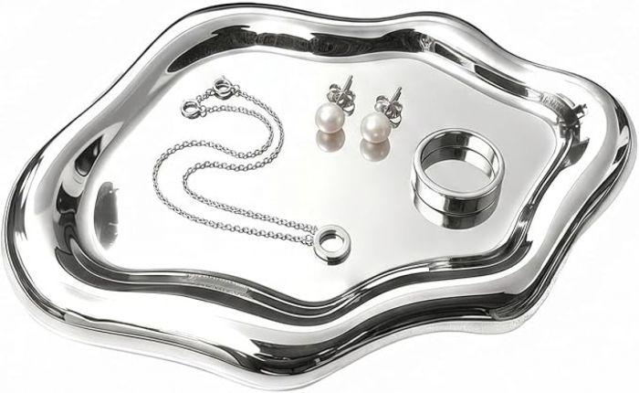 Декоративна підставка для прикрас та аксесуарів у формі хмари, Silver